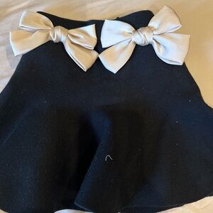 Black Skirt with White Bows